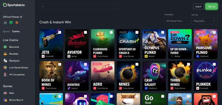 Sportsbet.io Crash Sportsbet.io Crash Games